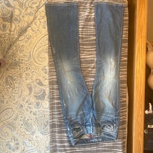 Wide flare leg guess jeans
